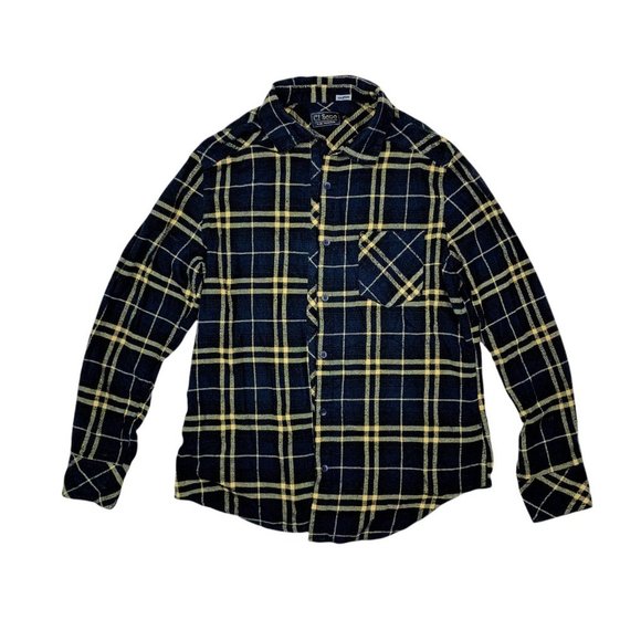 (Up To 50% Off SALE) Ci Sono Button Down Plaid Long Sleeve Top - Picture 1 of 3